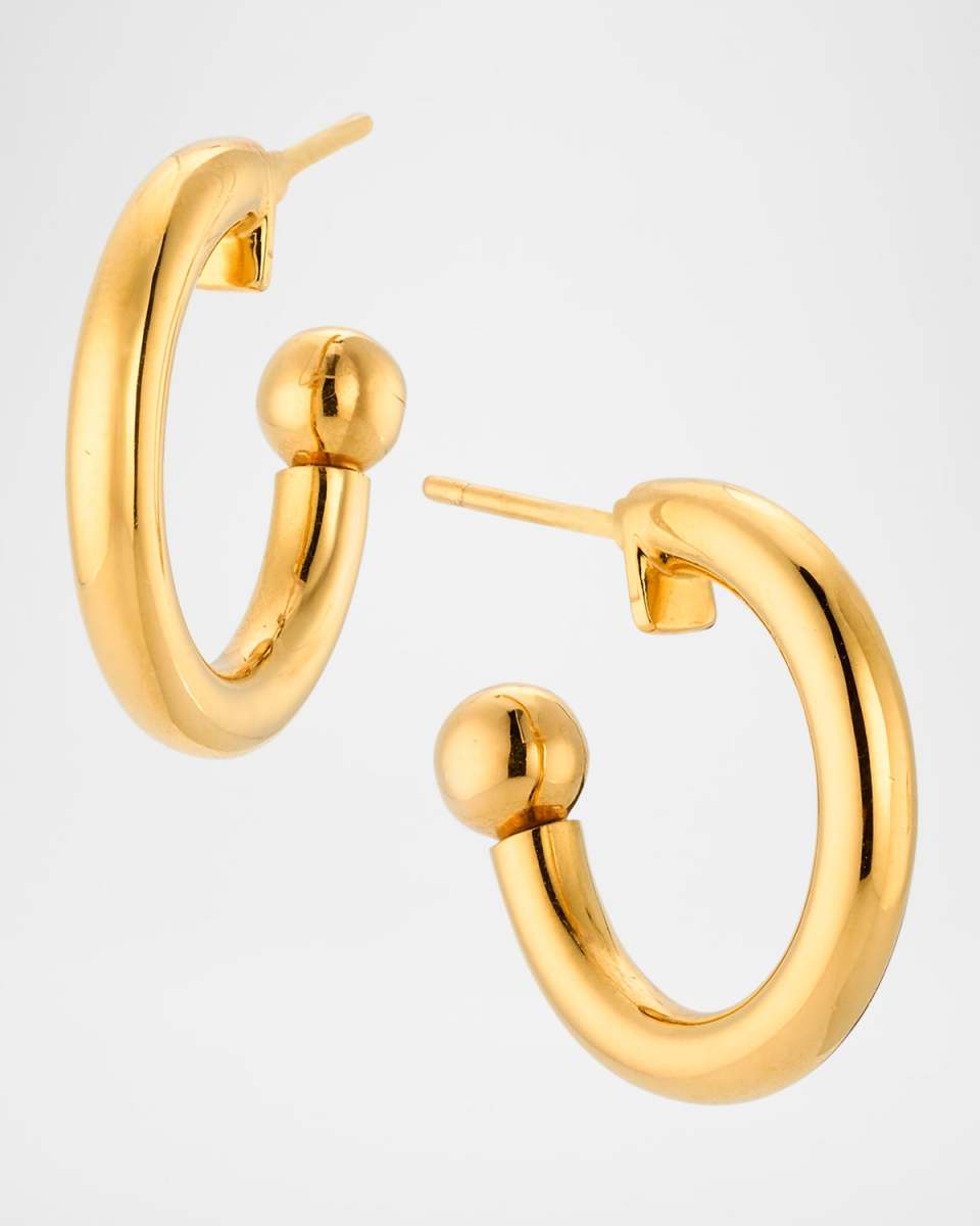 20K Hollow Hoop Earrings, 20mm